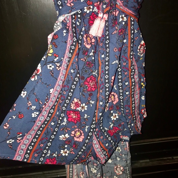 Flower print girls romper - Picture 5 of 5